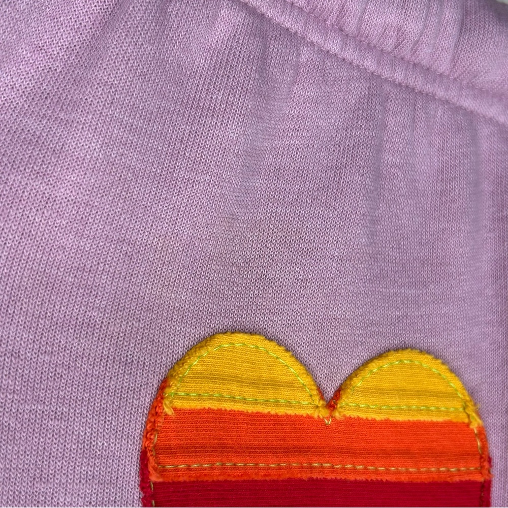 Aviator Nation Rainbow Heart Stitch Sweatpants Mauve large - Picture 4 of 15